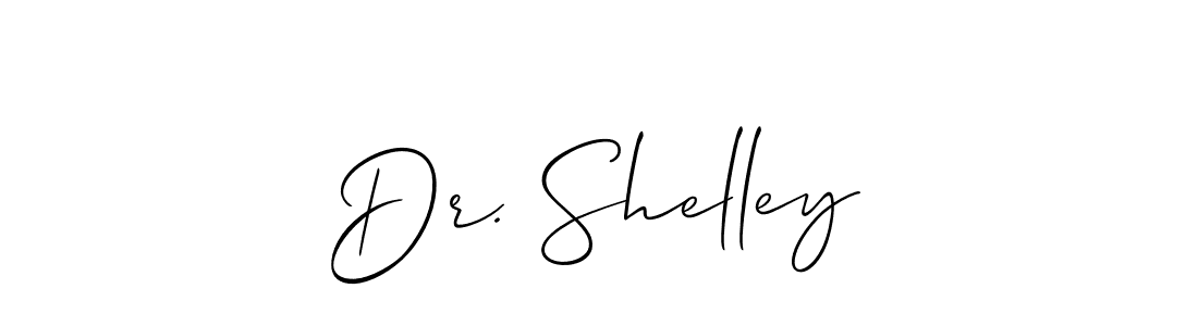 You should practise on your own different ways (Allison_Script) to write your name (Dr. Shelley) in signature. don't let someone else do it for you. Dr. Shelley signature style 2 images and pictures png