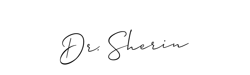 Make a short Dr. Sherin signature style. Manage your documents anywhere anytime using Allison_Script. Create and add eSignatures, submit forms, share and send files easily. Dr. Sherin signature style 2 images and pictures png