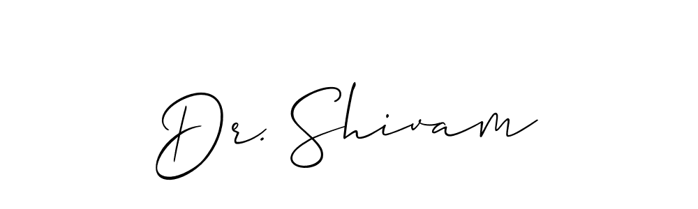 How to make Dr. Shivam signature? Allison_Script is a professional autograph style. Create handwritten signature for Dr. Shivam name. Dr. Shivam signature style 2 images and pictures png