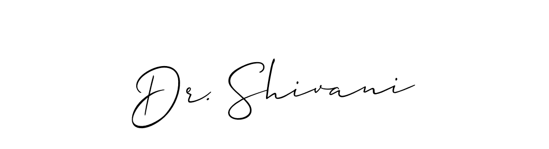 It looks lik you need a new signature style for name Dr. Shivani. Design unique handwritten (Allison_Script) signature with our free signature maker in just a few clicks. Dr. Shivani signature style 2 images and pictures png