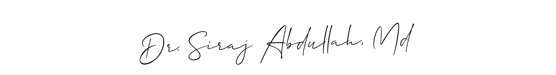 Once you've used our free online signature maker to create your best signature Allison_Script style, it's time to enjoy all of the benefits that Dr. Siraj Abdullah, Md name signing documents. Dr. Siraj Abdullah, Md signature style 2 images and pictures png