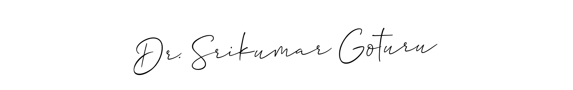 Once you've used our free online signature maker to create your best signature Allison_Script style, it's time to enjoy all of the benefits that Dr. Srikumar Goturu name signing documents. Dr. Srikumar Goturu signature style 2 images and pictures png