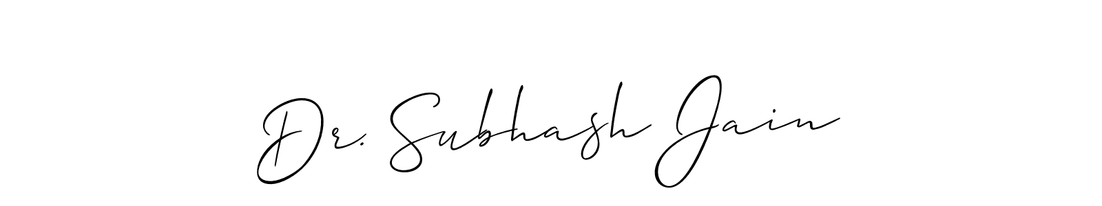 Check out images of Autograph of Dr. Subhash Jain name. Actor Dr. Subhash Jain Signature Style. Allison_Script is a professional sign style online. Dr. Subhash Jain signature style 2 images and pictures png