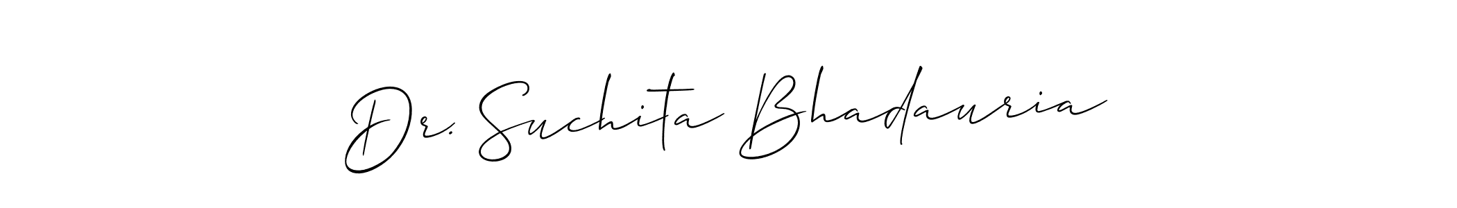 Dr. Suchita Bhadauria stylish signature style. Best Handwritten Sign (Allison_Script) for my name. Handwritten Signature Collection Ideas for my name Dr. Suchita Bhadauria. Dr. Suchita Bhadauria signature style 2 images and pictures png