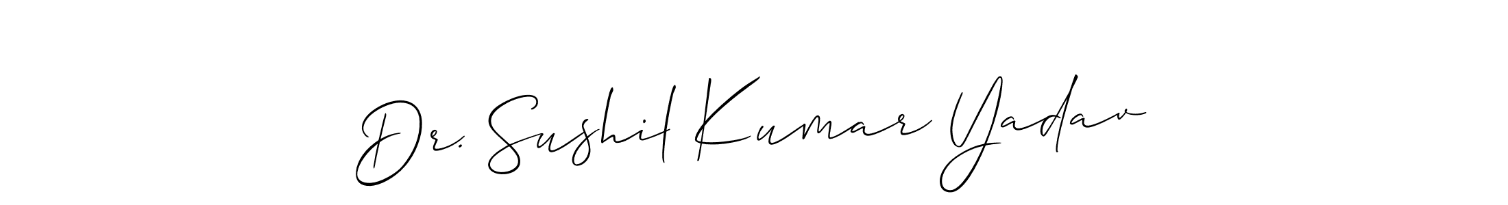 How to Draw Dr. Sushil Kumar Yadav signature style? Allison_Script is a latest design signature styles for name Dr. Sushil Kumar Yadav. Dr. Sushil Kumar Yadav signature style 2 images and pictures png