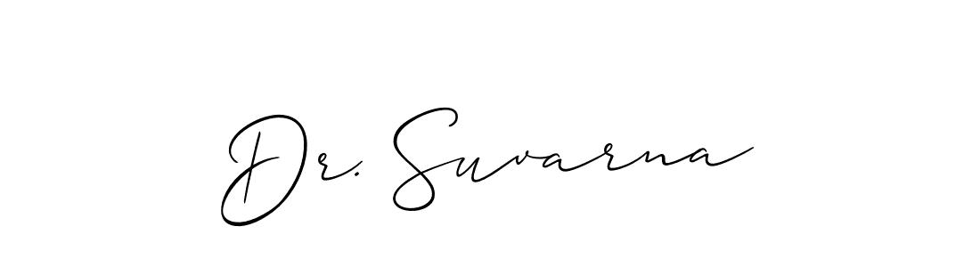 Design your own signature with our free online signature maker. With this signature software, you can create a handwritten (Allison_Script) signature for name Dr. Suvarna. Dr. Suvarna signature style 2 images and pictures png