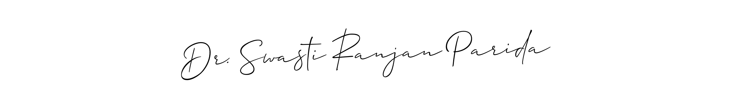 Allison_Script is a professional signature style that is perfect for those who want to add a touch of class to their signature. It is also a great choice for those who want to make their signature more unique. Get Dr. Swasti Ranjan Parida name to fancy signature for free. Dr. Swasti Ranjan Parida signature style 2 images and pictures png