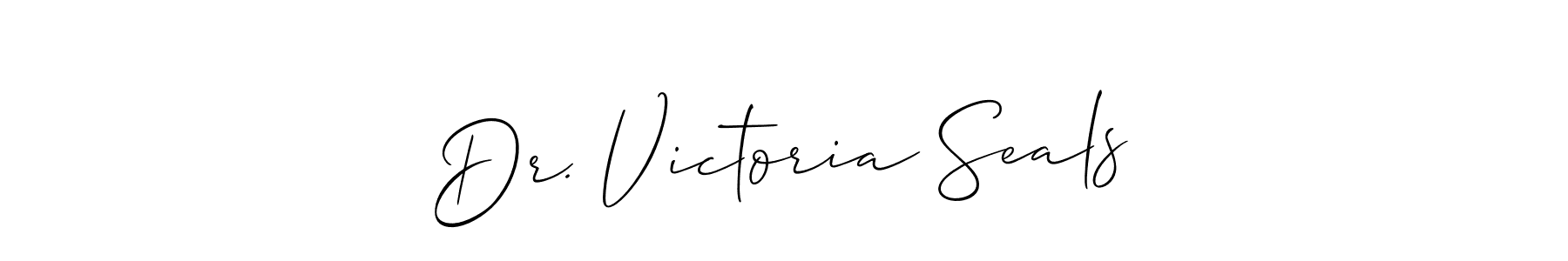 It looks lik you need a new signature style for name Dr. Victoria Seals. Design unique handwritten (Allison_Script) signature with our free signature maker in just a few clicks. Dr. Victoria Seals signature style 2 images and pictures png