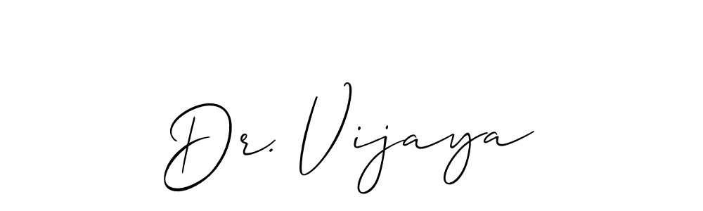 The best way (Allison_Script) to make a short signature is to pick only two or three words in your name. The name Dr. Vijaya include a total of six letters. For converting this name. Dr. Vijaya signature style 2 images and pictures png