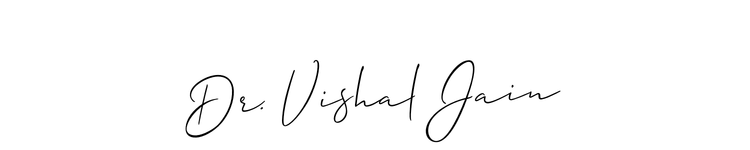 You should practise on your own different ways (Allison_Script) to write your name (Dr. Vishal Jain) in signature. don't let someone else do it for you. Dr. Vishal Jain signature style 2 images and pictures png