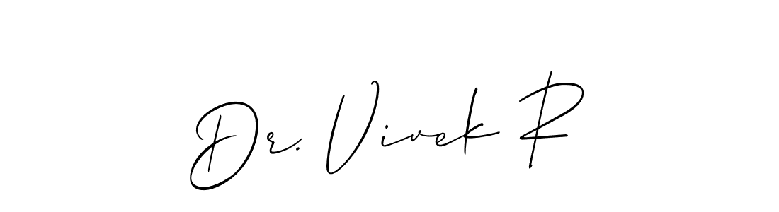 How to Draw Dr. Vivek R signature style? Allison_Script is a latest design signature styles for name Dr. Vivek R. Dr. Vivek R signature style 2 images and pictures png