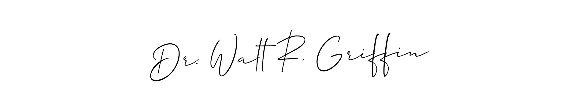 Design your own signature with our free online signature maker. With this signature software, you can create a handwritten (Allison_Script) signature for name Dr. Walt R. Griffin. Dr. Walt R. Griffin signature style 2 images and pictures png