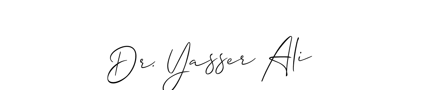 Dr. Yasser Ali stylish signature style. Best Handwritten Sign (Allison_Script) for my name. Handwritten Signature Collection Ideas for my name Dr. Yasser Ali. Dr. Yasser Ali signature style 2 images and pictures png