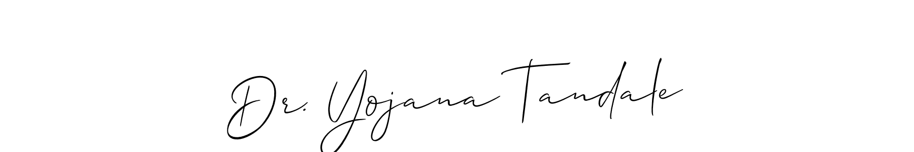 if you are searching for the best signature style for your name Dr. Yojana Tandale. so please give up your signature search. here we have designed multiple signature styles  using Allison_Script. Dr. Yojana Tandale signature style 2 images and pictures png