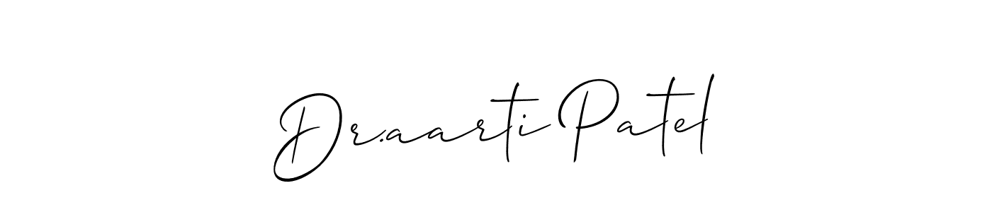 How to Draw Dr.aarti Patel signature style? Allison_Script is a latest design signature styles for name Dr.aarti Patel. Dr.aarti Patel signature style 2 images and pictures png