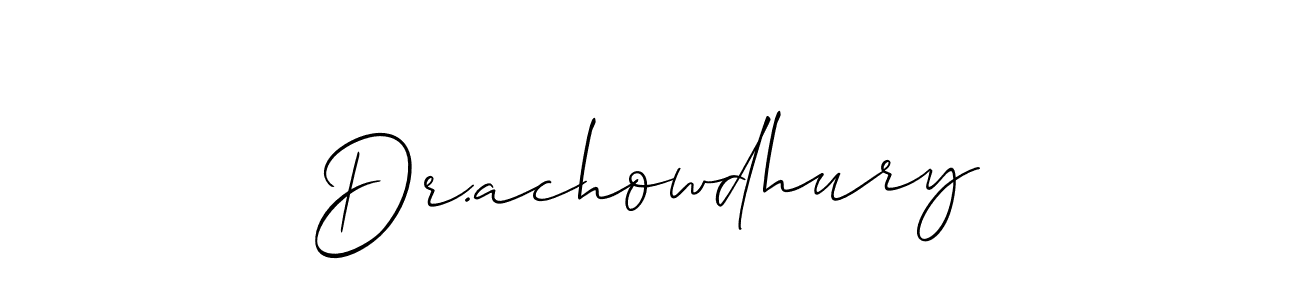 How to make Dr.achowdhury signature? Allison_Script is a professional autograph style. Create handwritten signature for Dr.achowdhury name. Dr.achowdhury signature style 2 images and pictures png
