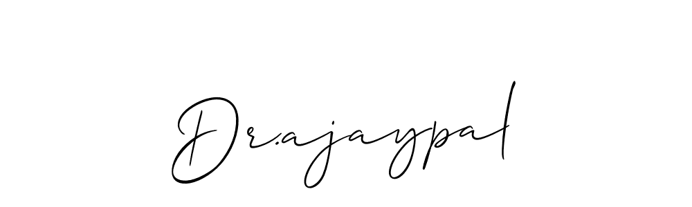 Also You can easily find your signature by using the search form. We will create Dr.ajaypal name handwritten signature images for you free of cost using Allison_Script sign style. Dr.ajaypal signature style 2 images and pictures png