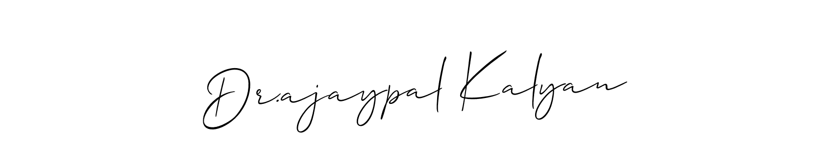 Allison_Script is a professional signature style that is perfect for those who want to add a touch of class to their signature. It is also a great choice for those who want to make their signature more unique. Get Dr.ajaypal Kalyan name to fancy signature for free. Dr.ajaypal Kalyan signature style 2 images and pictures png