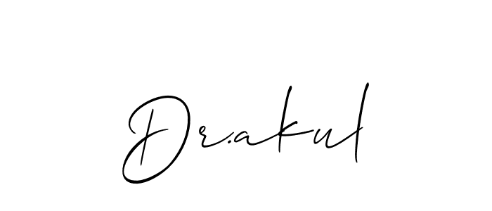 It looks lik you need a new signature style for name Dr.akul. Design unique handwritten (Allison_Script) signature with our free signature maker in just a few clicks. Dr.akul signature style 2 images and pictures png