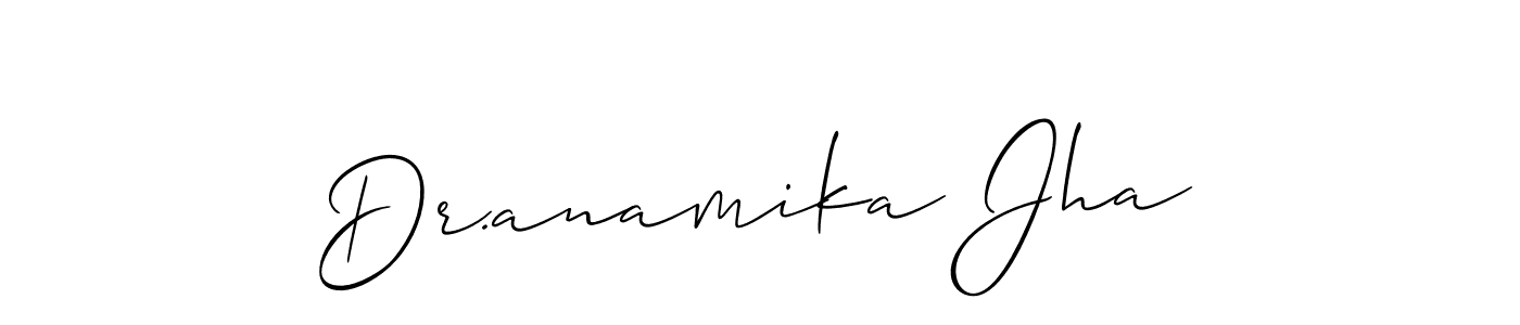It looks lik you need a new signature style for name Dr.anamika Jha. Design unique handwritten (Allison_Script) signature with our free signature maker in just a few clicks. Dr.anamika Jha signature style 2 images and pictures png