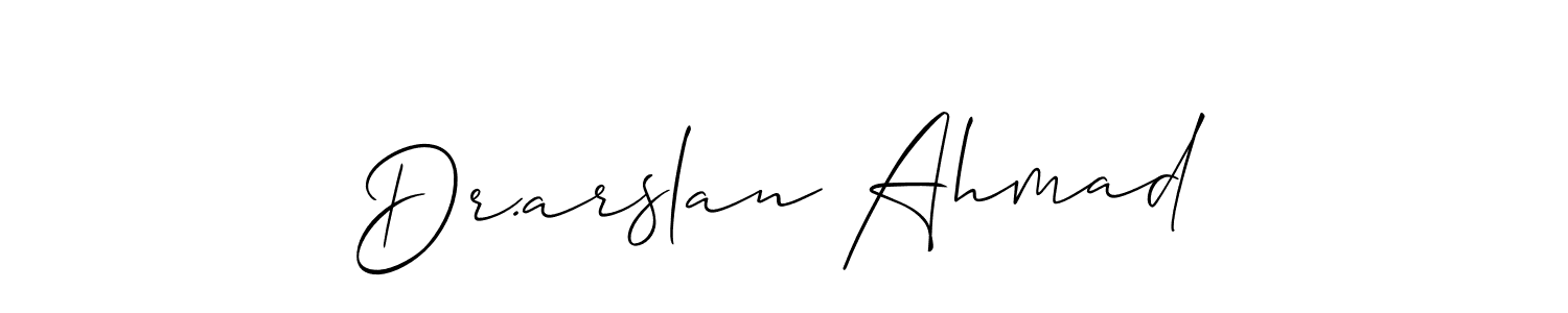 Dr.arslan Ahmad stylish signature style. Best Handwritten Sign (Allison_Script) for my name. Handwritten Signature Collection Ideas for my name Dr.arslan Ahmad. Dr.arslan Ahmad signature style 2 images and pictures png