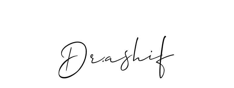 Make a beautiful signature design for name Dr.ashif. With this signature (Allison_Script) style, you can create a handwritten signature for free. Dr.ashif signature style 2 images and pictures png
