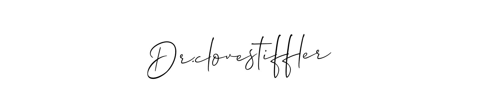 Create a beautiful signature design for name Dr.clovestiffler. With this signature (Allison_Script) fonts, you can make a handwritten signature for free. Dr.clovestiffler signature style 2 images and pictures png