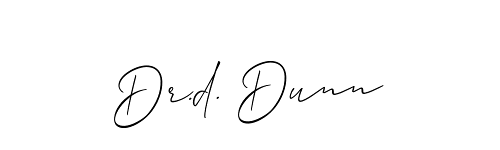 Similarly Allison_Script is the best handwritten signature design. Signature creator online .You can use it as an online autograph creator for name Dr.d. Dunn. Dr.d. Dunn signature style 2 images and pictures png