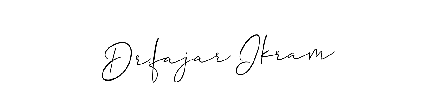 Design your own signature with our free online signature maker. With this signature software, you can create a handwritten (Allison_Script) signature for name Dr.fajar Ikram. Dr.fajar Ikram signature style 2 images and pictures png