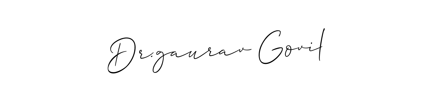 Make a beautiful signature design for name Dr.gaurav Govil. With this signature (Allison_Script) style, you can create a handwritten signature for free. Dr.gaurav Govil signature style 2 images and pictures png