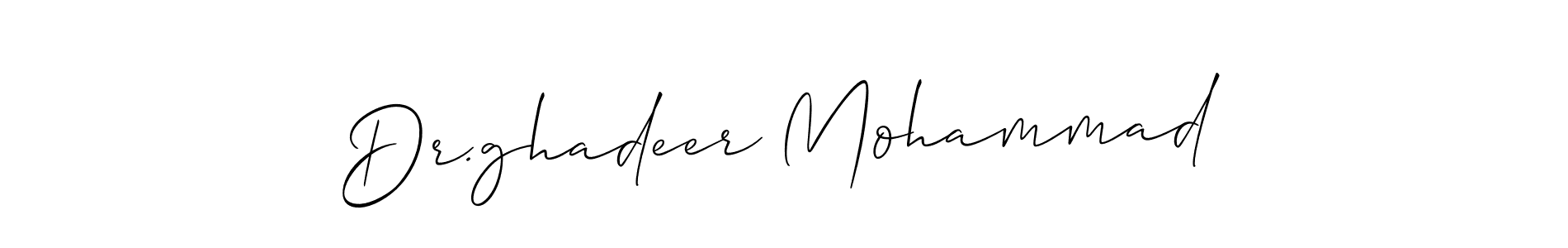 Best and Professional Signature Style for Dr.ghadeer Mohammad. Allison_Script Best Signature Style Collection. Dr.ghadeer Mohammad signature style 2 images and pictures png