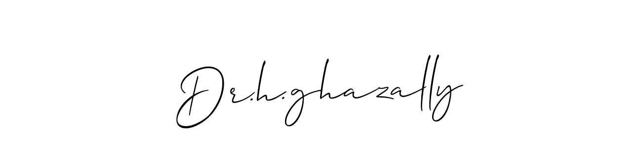 Make a beautiful signature design for name Dr.h.ghazally. With this signature (Allison_Script) style, you can create a handwritten signature for free. Dr.h.ghazally signature style 2 images and pictures png