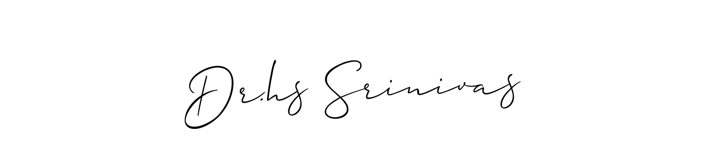 How to Draw Dr.hs Srinivas signature style? Allison_Script is a latest design signature styles for name Dr.hs Srinivas. Dr.hs Srinivas signature style 2 images and pictures png