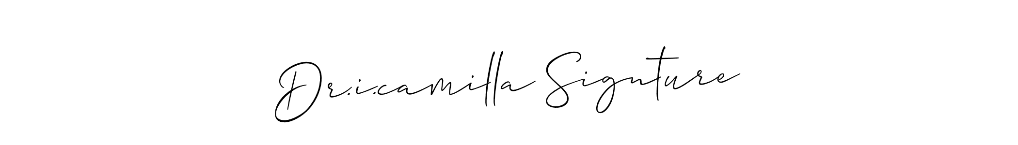 Use a signature maker to create a handwritten signature online. With this signature software, you can design (Allison_Script) your own signature for name Dr.i.camilla Signture. Dr.i.camilla Signture signature style 2 images and pictures png