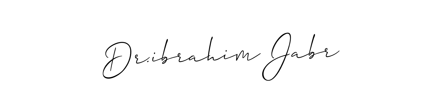 The best way (Allison_Script) to make a short signature is to pick only two or three words in your name. The name Dr.ibrahim Jabr include a total of six letters. For converting this name. Dr.ibrahim Jabr signature style 2 images and pictures png