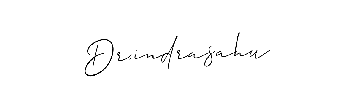 Allison_Script is a professional signature style that is perfect for those who want to add a touch of class to their signature. It is also a great choice for those who want to make their signature more unique. Get Dr.indrasahu name to fancy signature for free. Dr.indrasahu signature style 2 images and pictures png