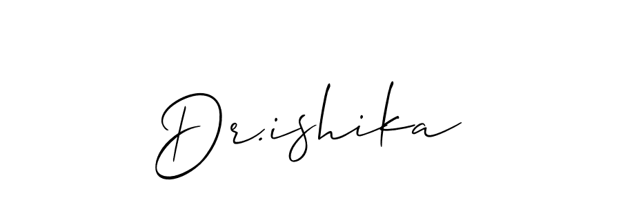 How to Draw Dr.ishika signature style? Allison_Script is a latest design signature styles for name Dr.ishika. Dr.ishika signature style 2 images and pictures png