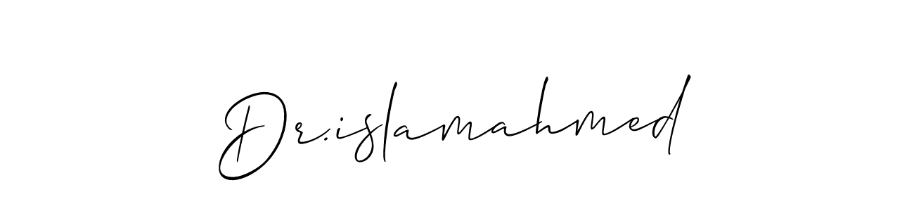Make a beautiful signature design for name Dr.islamahmed. With this signature (Allison_Script) style, you can create a handwritten signature for free. Dr.islamahmed signature style 2 images and pictures png