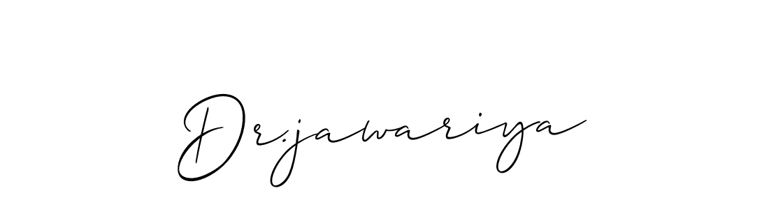 How to Draw Dr.jawariya signature style? Allison_Script is a latest design signature styles for name Dr.jawariya. Dr.jawariya signature style 2 images and pictures png