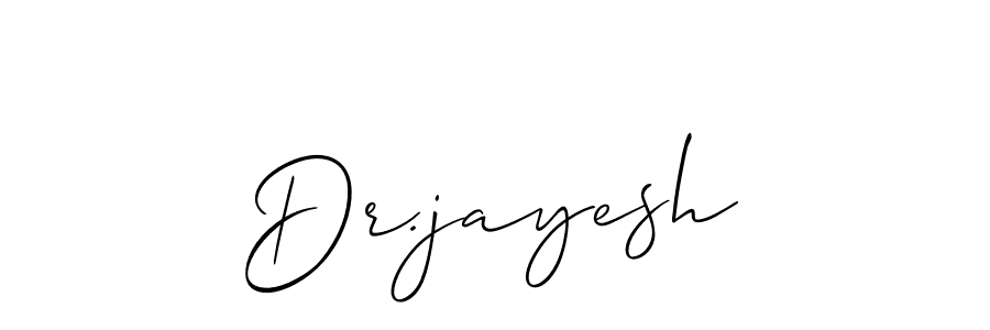 How to make Dr.jayesh signature? Allison_Script is a professional autograph style. Create handwritten signature for Dr.jayesh name. Dr.jayesh signature style 2 images and pictures png