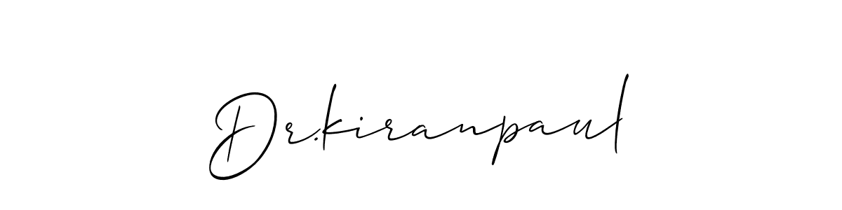 Make a beautiful signature design for name Dr.kiranpaul. With this signature (Allison_Script) style, you can create a handwritten signature for free. Dr.kiranpaul signature style 2 images and pictures png