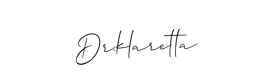 if you are searching for the best signature style for your name Dr.klaretta. so please give up your signature search. here we have designed multiple signature styles  using Allison_Script. Dr.klaretta signature style 2 images and pictures png