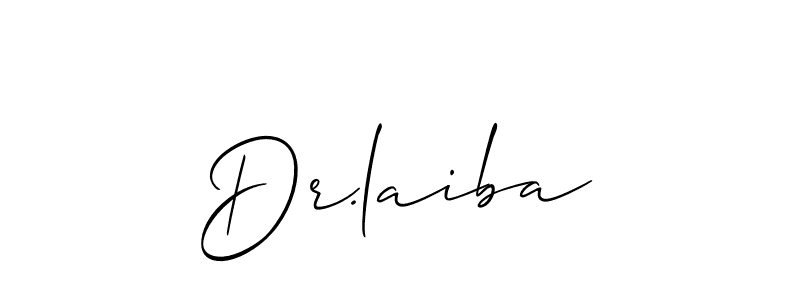 Also You can easily find your signature by using the search form. We will create Dr.laiba name handwritten signature images for you free of cost using Allison_Script sign style. Dr.laiba signature style 2 images and pictures png