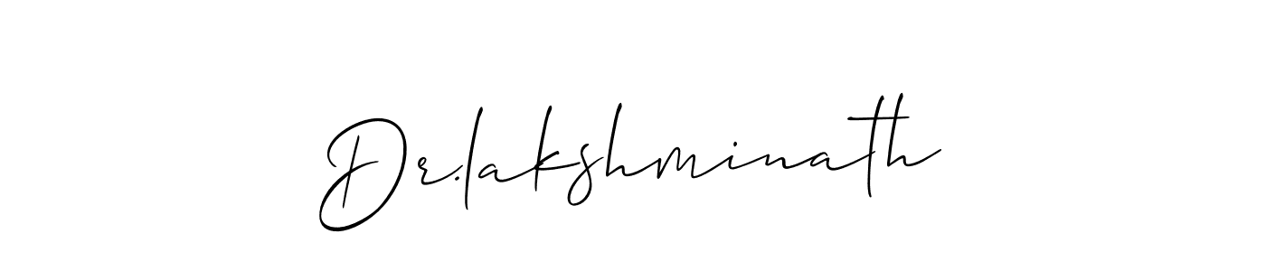 Make a beautiful signature design for name Dr.lakshminath. With this signature (Allison_Script) style, you can create a handwritten signature for free. Dr.lakshminath signature style 2 images and pictures png