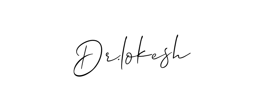 Use a signature maker to create a handwritten signature online. With this signature software, you can design (Allison_Script) your own signature for name Dr.lokesh. Dr.lokesh signature style 2 images and pictures png