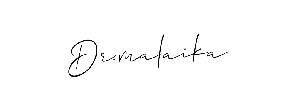 Design your own signature with our free online signature maker. With this signature software, you can create a handwritten (Allison_Script) signature for name Dr.malaika. Dr.malaika signature style 2 images and pictures png