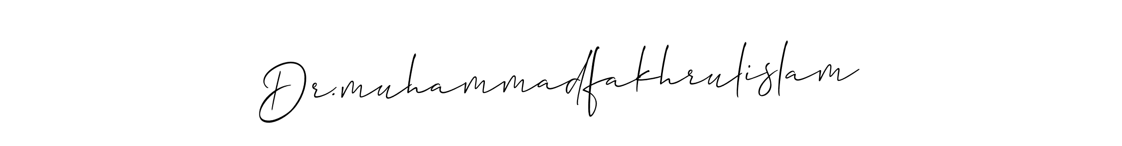 How to make Dr.muhammadfakhrulislam signature? Allison_Script is a professional autograph style. Create handwritten signature for Dr.muhammadfakhrulislam name. Dr.muhammadfakhrulislam signature style 2 images and pictures png