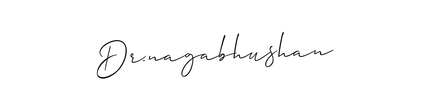 Make a beautiful signature design for name Dr.nagabhushan. With this signature (Allison_Script) style, you can create a handwritten signature for free. Dr.nagabhushan signature style 2 images and pictures png