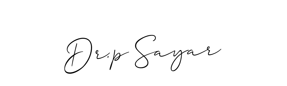 Best and Professional Signature Style for Dr.p Sayar. Allison_Script Best Signature Style Collection. Dr.p Sayar signature style 2 images and pictures png