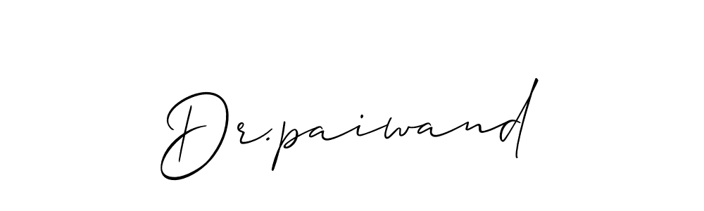 Make a beautiful signature design for name Dr.paiwand. With this signature (Allison_Script) style, you can create a handwritten signature for free. Dr.paiwand signature style 2 images and pictures png